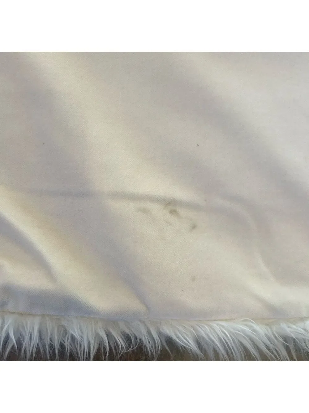 Pottery Barn Euro Cream Faux Fur Accent Pillow Shams Set 2 Button Closure